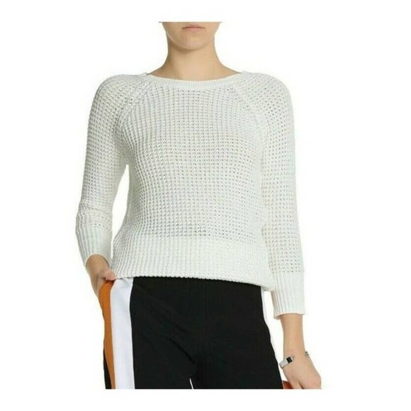 Diane Von Furstenberg DVF Waffle Knit Pullover White Small - Picture 1 of 6